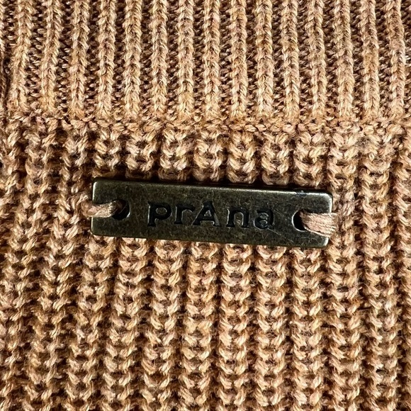 PRANA Desert Rose Earth Tones Brown Color Block Crewneck Sweater Size Small - Picture 6 of 7
